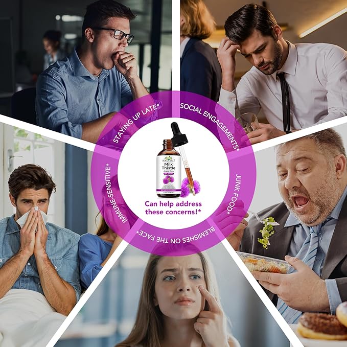 Milk Thistle Liquid Drops,Milk Thistle Supplement for Liver Wellness,Digestive Health,Liquid Pure Vegan Milk Thistle Extract 600 mg per Serving,Sugar & Alcohol-Free,Non-GMO, 2.02 Fl Oz