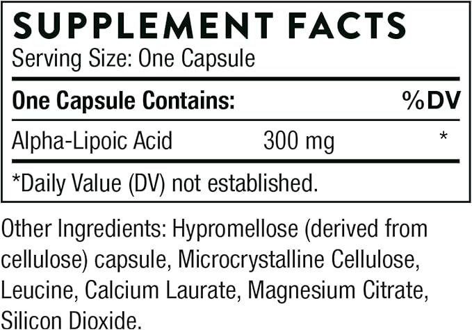THORNE - Antioxidant Nerve Support Duo - Alpha-Lipoic Acid & Acetyl-L-Carnitine Bundle - 60 Servings