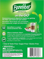 Benefiber On The Go Prebiotic Fiber Supplement Powder for Digestive Health, Daily Fiber, Unflavored - 28 Sticks (3.92 Ounces)
