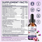Liposomal Lymphatic Drainage Drops, 26 in 1 Liver Cleanse Detox & Repair with Milk Thistle, Echinacea, Glutathione, Vitamins, Lymph-Liver Cleanse, Gut & Metabolic Health - Natural Flavor 2 Fl Oz