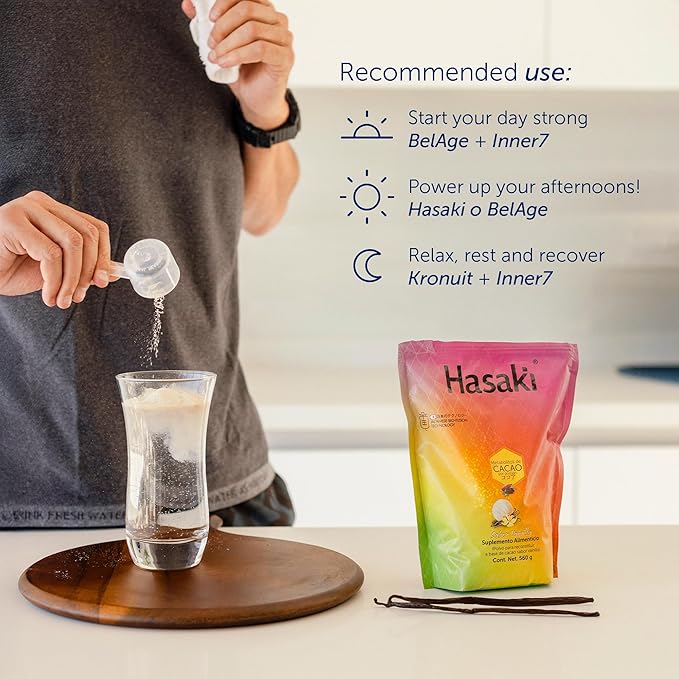 Global Chocolate Hasaki Dietary Supplements Powder is a Japanese-origin Product for Protecting Gut Health and Nutrition. Net Weight 20 ounces (1.2 pounds), 0.49 ounces of protein per dose