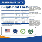 LOVITA Omega-3 Fish Oil 2000mg Supplement for Men and Women, 360 Mini Softgels, High Absorption rTG with EPA & DHA, Burpless Enteric-Coated, Non-GMO, Supports Heart Brain Eye Health, 90 Day Supply