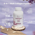 Micro Ingredients 8-in-1 Multi Collagen Pills & Women’s Probiotics 100 Billion CFU Veggie Capsules | 2 Pack | Hydrolyzed Peptides + Hyaluronic Acid & Vitamin C | 40 Strains + Cranberry & D-Mannose