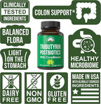 CoreBiome Tributyrin Postbiotic Supplement Clinically Tested for Gut Health. More Effective Than Sodium Butyrate Capsules. High Bioavailability Post Biotics for Digestive, Leaky Gut, Colon, Microbiome