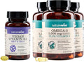 NatureWise [1] Vitamin K2 - MK-7 100mcg + MK-4 500mcg - Non-GMO - 90 Softgels[3-Month Supply] + (Pack of 3) Omega 3 Fish Oil 1000mg + Vitamin E - Wild-Caught - 60 Softgels[30-Day Supply]