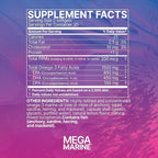Microbiome Labs MegaMarine Omega 3 Fish Oil Supplements - Gut-Specific EPA DHA Omega 3 Supplement with DPA for Gut Health - Support Immune & Gut Barrier Function (60 Softgels)