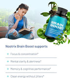 Nootrix Brain Boost Nootropic Supplement | Supports Memory, Mental Focus, Cognitive Health & Energy | Promotes Healthy Mood & Brain Function | Ginkgo Biloba & DMAE | 60 Capsules