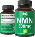 NMN Supplement Ultra High Strength Stabilized Nicotinamide Mononucleotide 500mg Per Capsule. 2 Capsules = 1,000mg of NMN. Boost NAD Levels. Healthy Aging NAD+ Supplements for Men and Women