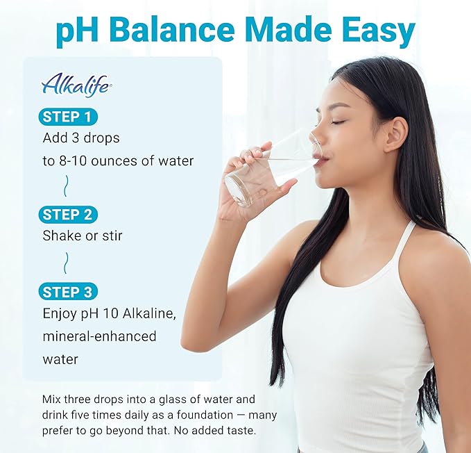 Alkalife pH Booster Drops, 1 Pack, Turn Any Drinking Water Into pH 10 Alkaline Water, 360 Servings Per Bottle, The Original Patented Formula, Electrolytes & Minerals