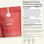 Happy Aging Essential Longevity Formula, NAD+ Super Booster with NR, NMNH & Liposomal β-NAD+, Organic Antioxidant Superfruit Blend for Cellular Energy, Skin Hydration & Daily Vitality, 30 Capsules