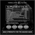 Formulation Factory Self Obsessed Maxxed Male Support - PrimaVie Shilajit, KSM-66 Ashwagandha & 200:1 Tongkat Ali Extract - Advanced Vitality & Drive Complex - 360 Capsules, 6 Month Supply