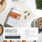 Formula IQ - Recuperate IQ - 5-in-1 Copper Supplements with Copper Bisglycinate - Easy-to-Swallow 2 mg Capsules - High Absorption, Boosts Energy - 60 Capsules