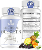 Quercetin with Bromelain | Liposomal Quercetin Supplements with Higher Absorption for Respiratory & Immunity* | Quercitin 1000mg with Vitamin C & Zinc, 120 Softgels (60 Day Supply)