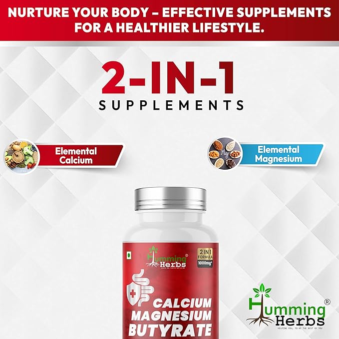 Humming Herbs Calcium Magnesium Butyrate Capsules (120)