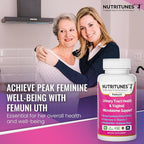 Femuni UTH Urinary Tract Health Supplement for Women – 36mg Cranberry PACs, D-Mannose, Probiotics & Vitamin C – Supports Urinary & Vaginal Health, pH Balance & Immune Support – 60 Capsules