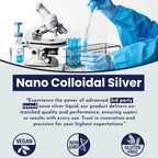Optivida Colloidal Silver Liquid - 10 PPM Liquid Silver Immune Support, Pure Nano Silver Hydrosol Liquid for Family Wellness - Natural Silver Water for Adults & Kids, Non-GMO, 3rd Party Tested - 16 Oz