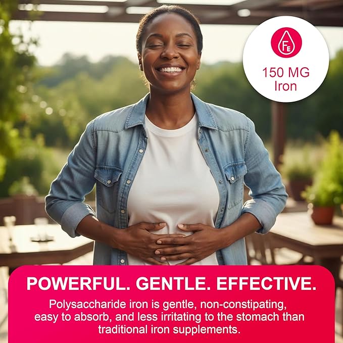 i-max Iron Supplement 150 mg, Vitamin C 250 mg & B12 1000 mcg, Iron Supplement Treatment for Women & Men, Once Daily, 100 Capsules