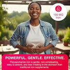 i-max Iron Supplement 150 mg, Vitamin C 250 mg & B12 1000 mcg, Iron Supplement for Women & Men, No Artificial Dyes, Vegan, Once Daily, 30 Capsules