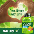 NATURELO Eye Vitamins - AREDS 2 Formula Nutrients with Lutein, Zeaxanthin, Vitamin C, E, Zinc, Plus DHA - Supplement for Dry Eyes, Healthy Vision, Eye Support - 60 Vegan Capsules (Pack of 2)