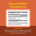 Natural Factors CurcuminRich Double Strength Theracurmin - Antioxidant Support Supplement with Curcumin - Dietary Supplement Aids Muscle & Joint Health - 120 Vegetarian Capsules (120 Servings)