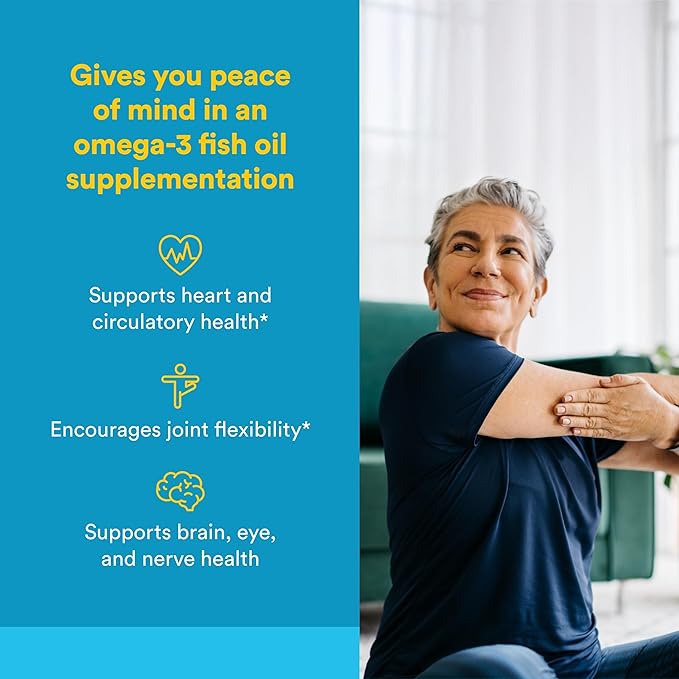 Natural Factors RxOmega-3 Ultra Strength - Brain & Heart Health Support - Eye Health Supplement with EPA & DHA - Supplement with Omega-3 Fatty Acids & Vitamin D3-150 Softgels (75 Servings)