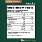 Greens First Dream Protein Powder Whey - 20g Protein Per Serving - Hormone-Free with Prebiotics - Non-GMO - No Artificial Sweeteners/MSG/Aspartame (Caramel Cappuccino, 25 oz)
