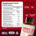 HornyGoatWeed for Men (1000mg per Serving) – Male Enhancing Supplement w/ Maca Root, Tongkat Ali, Saw Palmetto, Panax Ginseng, Tribulus Terrestris & L-Arginine for Energy, Drive & Strength, 120 Count