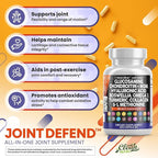 Clean Nutraceuticals Glucosamine Chondroitin MSM 1500mg with Turmeric Curcumin, Collagen, Hyaluronic Acid, Omega 3 – Joint Health Supplement for Men & Women (120 Count (Pack of 2))