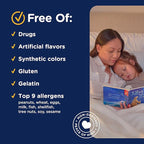 Mommy's Bliss Kids Sleep Melatonin Gummies, Non Habit-Forming with No Artificial Colors, Flavors or Gelatin - Age 3 Years+ - Strawberry Flavor - 100 Sleep Gummies