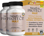 New Era Protect Max Extra Strength Urinary Support Supplement, 60 Veggie Capsules, 1000mg D-Mannose with Cranberry, Hibiscus, Dandelion (2)