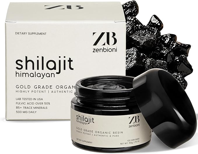 Pure Himalayan Shilajit Resin - 50g Organic Shilajit for Men & Women with Fulvic Acid & 85+ Trace Minerals for Energy, Strength & Immunity - Lab Tested for Purity & Potency - 100 Servings