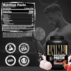 Animal Whey Isolate Protein Powder - Loaded for Pre & Post Workout Muscle Builder and Recovery with Digestive Enzymes for Men & Women - 25g Protein, Great Taste, Low Sugar - Strawberry 4 lbs