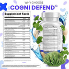 Brain Supplement Alpha GPC 300mg Phosphatidylserine Bacopa Monnieri Ginkgo Biloba Lions Mane Huperzine A L-Theanine NAC Nootropic Memory Focus Cognitive Support Vitamins B C D E 60 Capsules USA