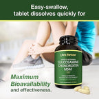 Life's Fortune Triple Strength Glucosamax - 1000mg Premium Glucosamine, Chondroitin and MSM Supplement with Vitamin C for Joint Comfort & Mobility, 120 Tab