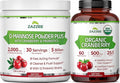 Zazzee Urinary Tract Cleanse Bundle | Fast Acting Probiotic Cranberry D Mannose Powder Plus USDA Organic Cranberry Extract Capsules for Women | Non-GMO Vegan & ISO Lab Tested