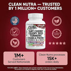 Cherry Flow Tart Cherry Capsules Uric Acid Support Celery Seed Turmeric Chanca Piedra Vitamin D Vitamin B6 Niacin Milk Thistle Moringa Extract Pomegranate Beets 90 Count By Clean Nutra