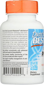 Doctor's Best Curcumin Phytosome with Meriva, Non-GMO, Vegan, 60 Veggie Capsule (Pack of 1)