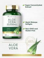 Carlyle Aloe Vera Softgel Capsules | 300 Count | Aloe Vera Gel Supplement | Non-GMO, Gluten Free