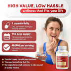 Dihydroberberine - Super Berberine - Patented GlucoVantage 810mg - 5X Absorption - with Resveratrol Cinnamon Grape Seed Extract- Support Metabolism, Digestion