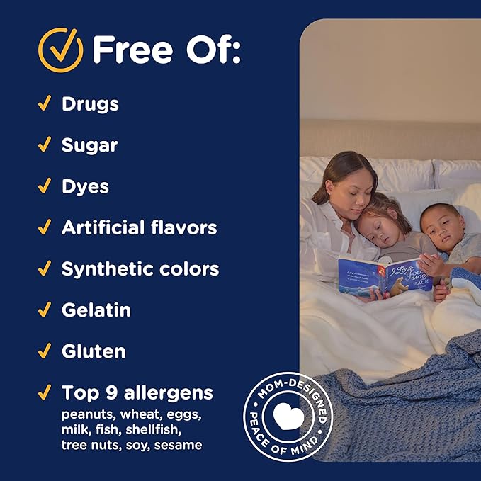 Mommy's Bliss Kids Sleep Chewable Tablets, Melatonin, Magnesium & Calming Herbs, Grape Flavor, Sugar Free Kids Melatonin, Age 3+ (35 Servings), 35 Count (Pack of 1)