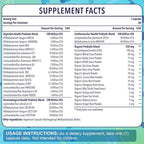 Probiotics for Women & Men - 300 Billion CFU, 24 Strains Probiotics + 15 Organic Herbs Prebiotics for Digestive, Gut Health, Immune, Constipation, Diarrhea & Whole-Body Health - 2 Months Supply