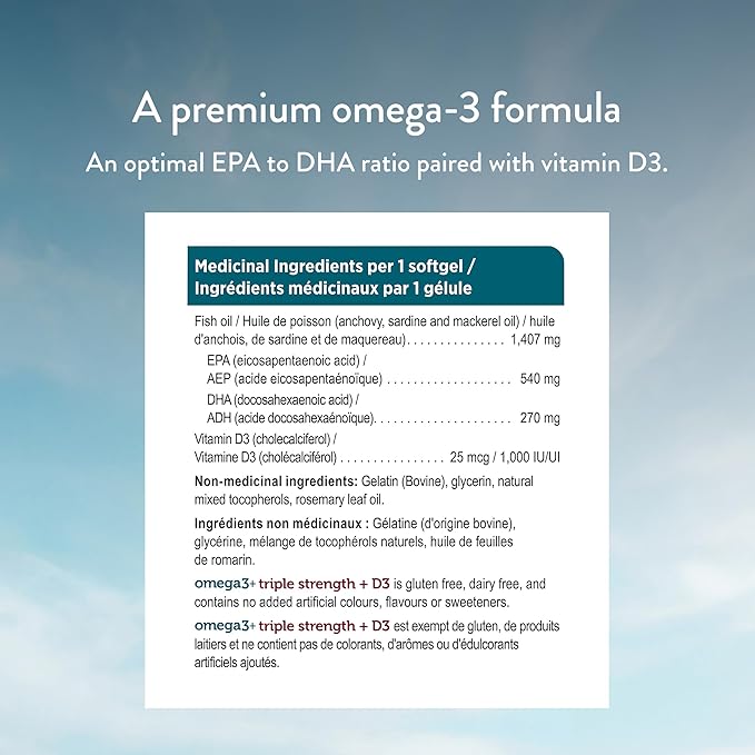 GENUINE HEALTH Triple Strength D3 Omega3, 60 CT