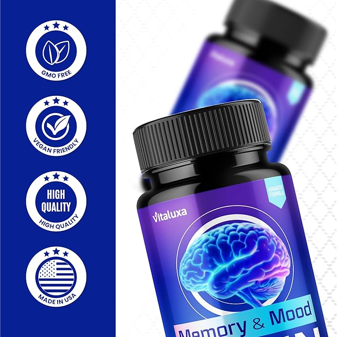 (2 Pack) Brain Memory and Mood Capsules, Memory & Mood Brain Capsulas Supplement, Brain Health & Loss Support Pills, Cleansing Double Clean Pastillas, Advanced Wellness Nootropic Pills Reviews (120ct)