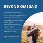 Garden of Life Oceans 3 Beyond Omega-3 with OmegaXanthin, EPA, DHA Supplements, Fish Oil with 1200 mg Omega 3, Astaxanthin & Brown Seaweed Extract - 60 Softgels, (Pack of 2)
