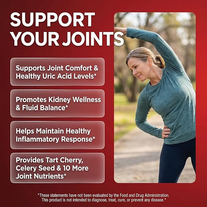 Cherry Flow Tart Cherry Capsules Uric Acid Support Celery Seed Turmeric Chanca Piedra Vitamin D Vitamin B6 Niacin Milk Thistle Moringa Extract Pomegranate Beets 90 Count By Clean Nutra