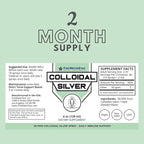 FWS Colloidal Silver Spray - 4 oz - Clear Silver - 50 ppm - 99.99% Pure Silver - Daily Immune Support