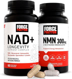 Force Factor NMN Supplement, NAD+ (NMN or Nicotinamide Riboside Alternative) with Resveratrol, Astaxanthin, Spermidine & Luteolin Complex, NAD to Support Cellular Health & Healthy Aging, 60 Capsules