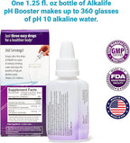 Alkalife pH Booster Drops, 1 Pack, Turn Any Drinking Water Into pH 10 Alkaline Water, 360 Servings Per Bottle, The Original Patented Formula, Electrolytes & Minerals