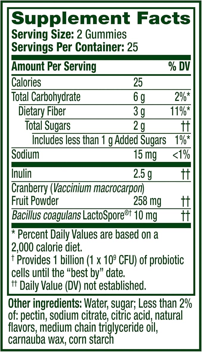 Align Probiotic, Women's Dualbiotic, Womens Probiotic Gummies, Prebiotics and Probiotics for Women, with Cranberry for Urinary Tract Health*, Cranberry Flavor, 50 Gummies