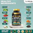 Bitter Melon Capsules - 8in1 Formula - Combine with Berberine, Beet Root, Garlic, Milk Thistle, Apigenin, Papaya Leaf, and Black Pepper - 150 Vegan Capsules for 5 Months Supply